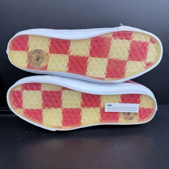 Vans x Concepts OG Sk8-Hi Red Mohair Flame Scarlet Checkerboard Men 8.5 Women 10 - Picture 14 of 15